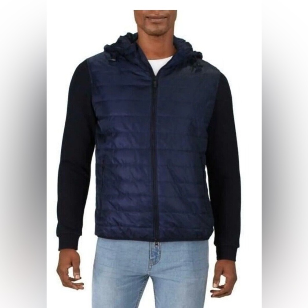 Vince Camuto Men's Navy Blue Hooded Puffer Jacket‎ size M